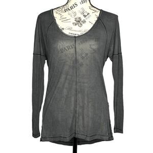 Threads 4 Thought T4T (XS) Long Sleeve High Low Hem Front Seam Modal Top Tee